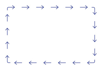 Marco de flechas azul.