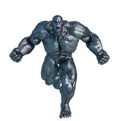 steel man, the muscle man in a white background