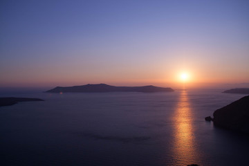 Naklejka na ściany i meble View from Santorini, Greece