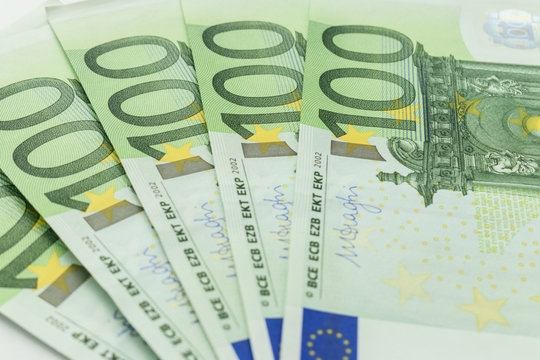 notes background of 100 euros