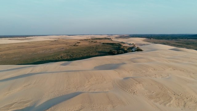 aerial picture of some beautiful desert sand dunes