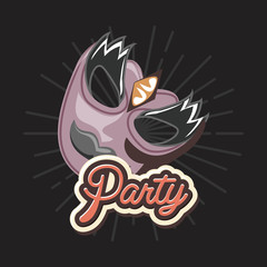 masquerade party mask carnival with feathers