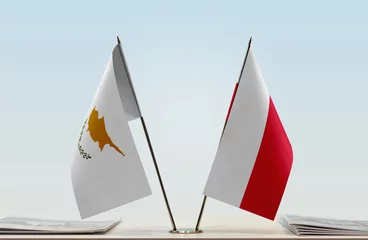 Foto op Canvas Two flags of Cyprus and Poland © Oleksandr