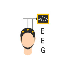 Fototapeta premium Brain waves vector icon