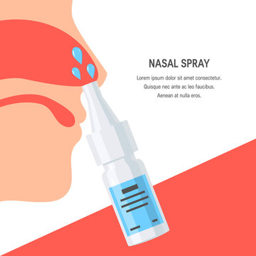 Nasal Spray Vector Concept