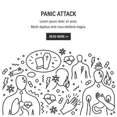 Panic attack symptoms vector