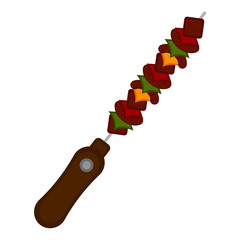 Isolated colored skewer icon