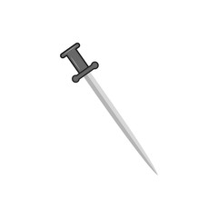 Isolated comic sword icon
