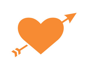 arrow heart love valentine amour romance romantic lover image vector icon logo symbol