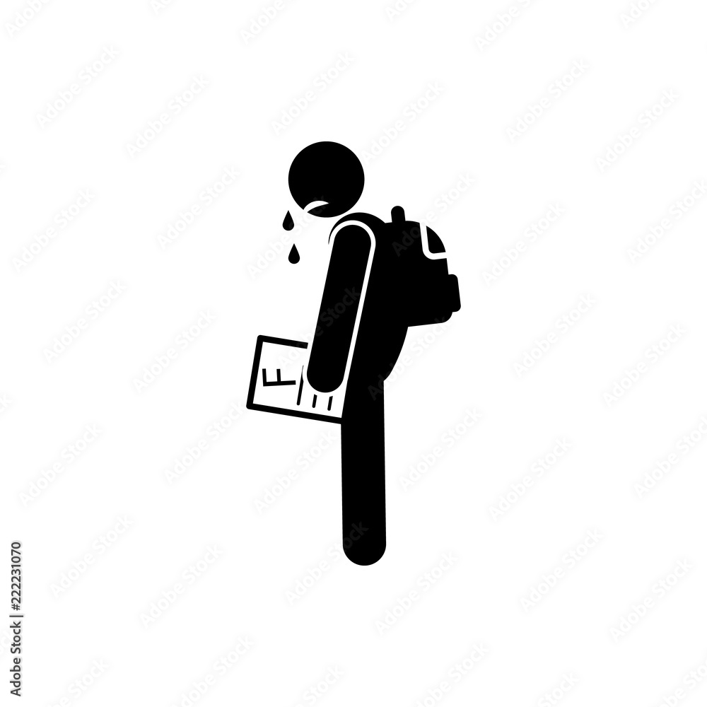Poster bad mark icon. element of back to school icon for mobile concept and web apps. glyph bad mark icon c