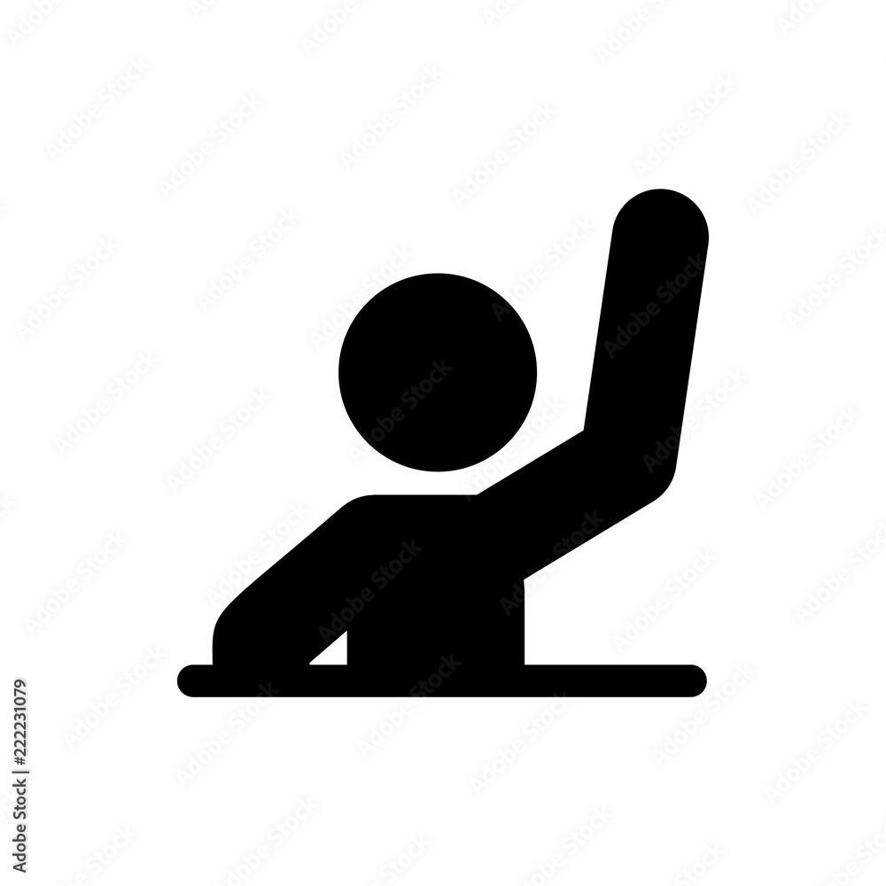Poster answer icon. element of back to school icon for mobile concept and web apps. glyph answer icon can b