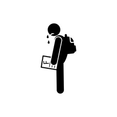 bad mark icon. Element of back to school icon for mobile concept and web apps. Glyph bad mark icon can be used for web and mobile