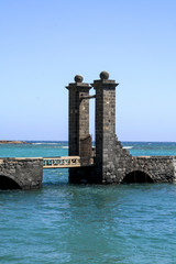 Castle in the Canary Islands by the ocean