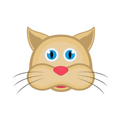 Isolated cute cat avatar