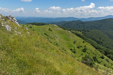 Naklejka premium Amazing Summer Landscape to Stara Planina ( Balkan ) Mountains from Shipka peak , Stara Zagora Region, Bulgaria