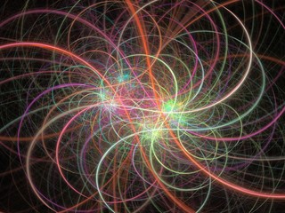 Futuristic digital 3d design art abstract background fractal illustration for meditation and decoration wallpaper