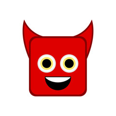 Cute halloween demon cartoon character
