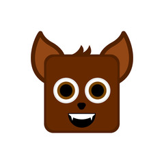 Cute halloween werewolf cartoon character