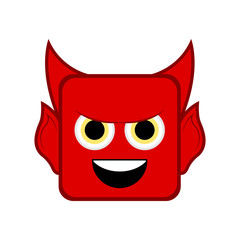 Cute halloween demon cartoon character