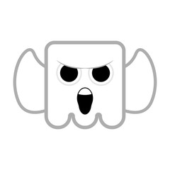 Cute halloween ghost cartoon character