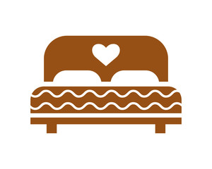 bed of love valentine amour romance romantic lover image vector icon logo symbol