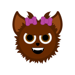 Cute halloween werewolf cartoon character