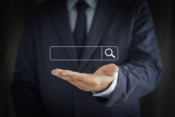 Businessman using Searching Browsing Internet internet of things (IoT)