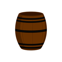 Isolated wooden beer barrel icon