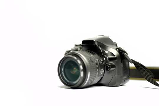 Digital SLR Camera isolated on white background