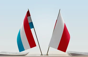 Foto op Canvas Two flags of Luxembourg and Poland © Oleksandr