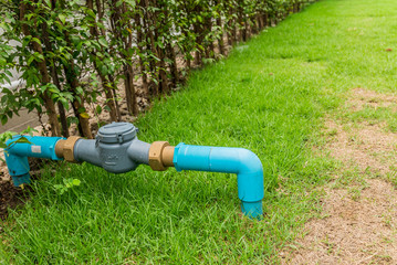  Water supply valve In the green lawn