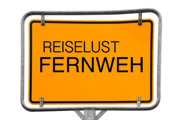 Fernweh Wegweiser