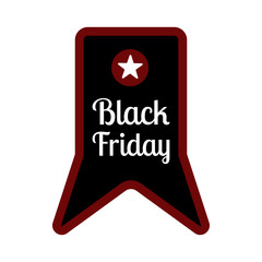 Isolated black friday label