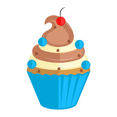 Isolated colored cupcake icon