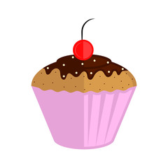 Isolated colored cupcake icon