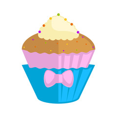 Isolated colored cupcake icon