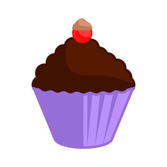 Isolated colored cupcake icon