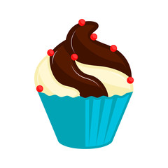 Isolated colored cupcake icon