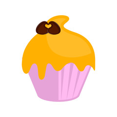 Isolated colored cupcake icon