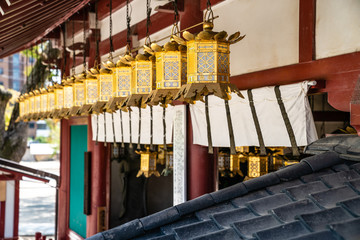 a view of old decorations in temple.