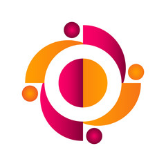 Isolated teamwork business logo