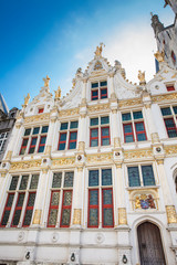 Fototapeta na wymiar The Chambers building on Castle Square in Bruges