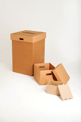 Cardboard  box isolated on white background