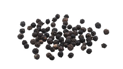 Black pepper isolated on white background