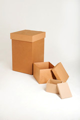 Cardboard  box isolated on white background