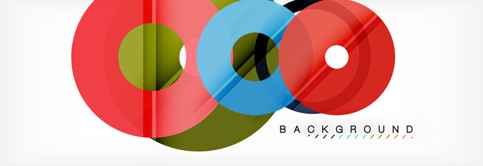 Geomtric modern backgrounds, rings abstract template