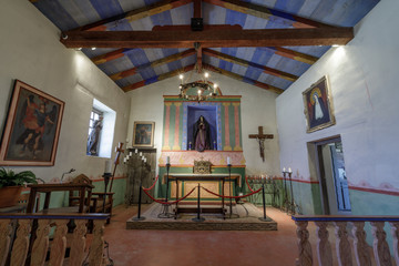 The Altar of Mission Soledad Chapel. Founded in 1791 by Father Fermin Lasuen, Mission Soledad is...