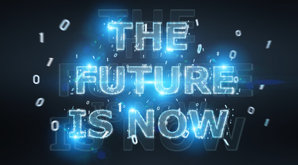 Future decision text interface 3D rendering