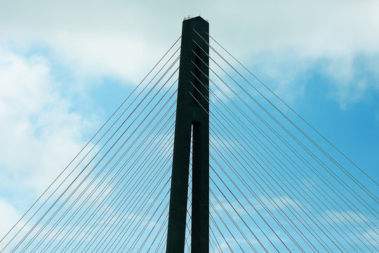 Vladivostok view of the city bridge