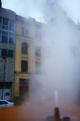 geyser in Karlovy Vary / mineral hot spring in Carlsbad czech republic, Karlovy Vary